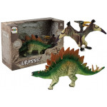 Sada figúrok dinosaurov - Stegosaurus, Pteranodon
